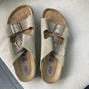 Taupe Suede Birkenstock Arizona soft footbed 39
